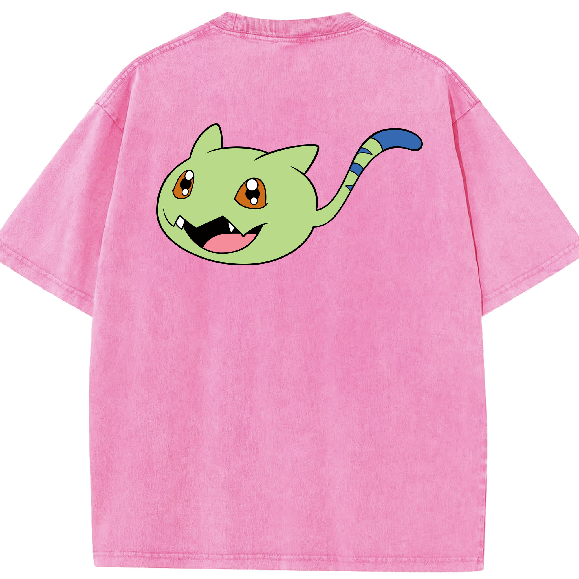 （画像用） Digimon デジタルモンスター/デジモン 綿100% ヴィンテージ風 半袖Tシャツ（背面プリント）